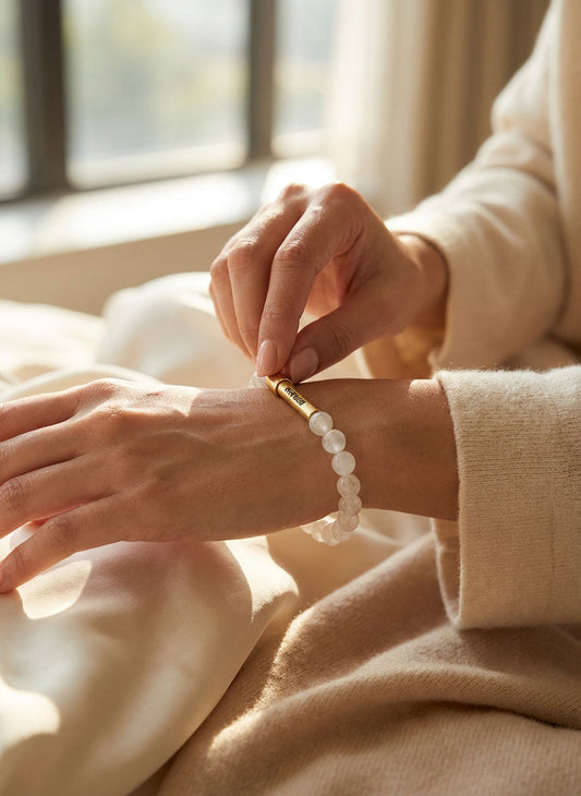 Cleanse and recharge crystal bracelet lifestyle