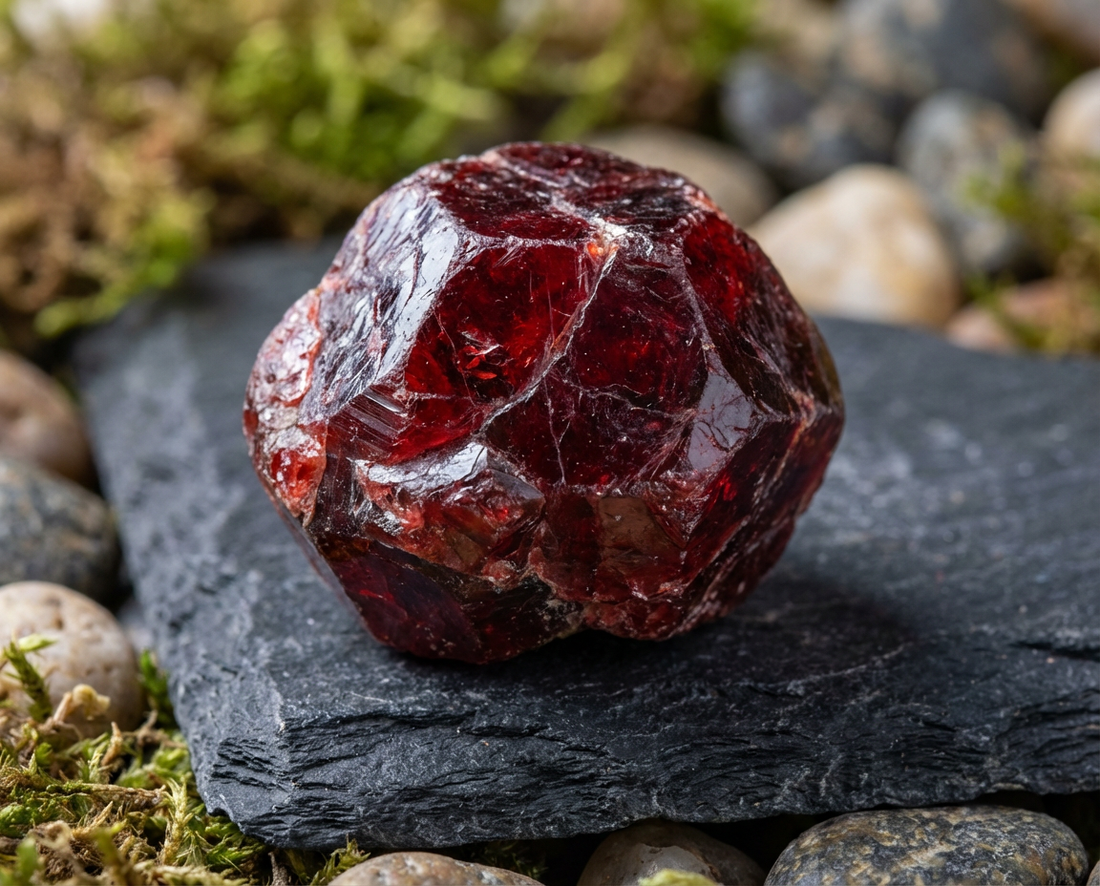 Garnet Crystal Bracelet with Manifestation Lock