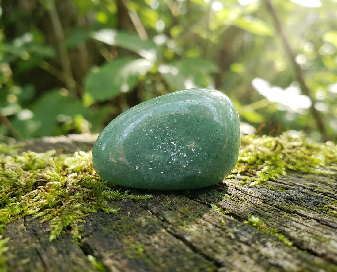 Green Aventurine Crystal Bracelet with Manifestation Lock