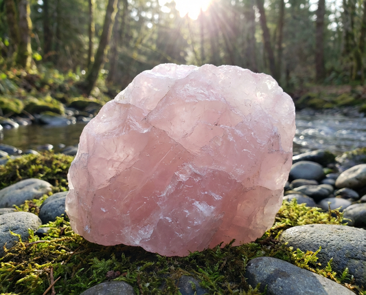 Rose Quartz Crystal Bracelet with Manifestation Lock
