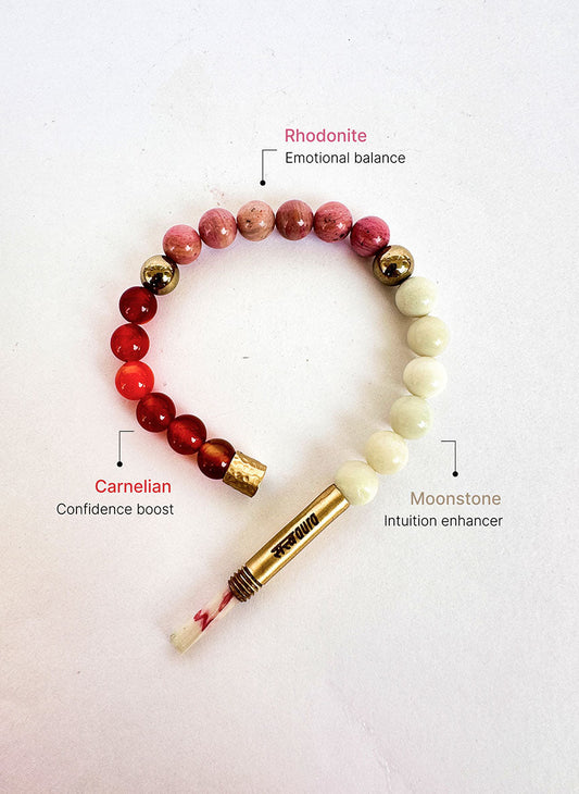 Crystal bracelet for fertility and pregnancy emotional support