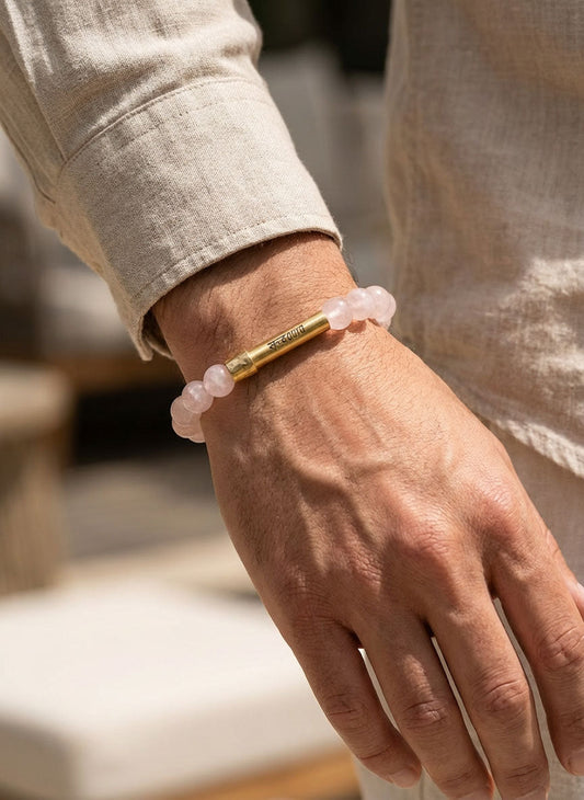 Rose Quartz bracelet lifestyle - love