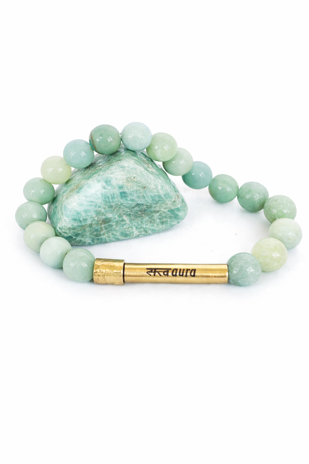 Amazonite crystal bracelet with Manifestation Lock - Satv Aura