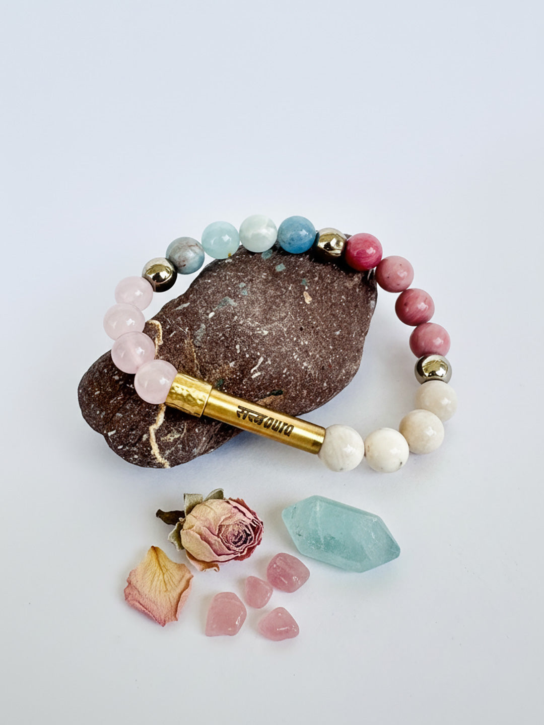 Cancer Crystal Stone Bracelet with Manifestation Lock