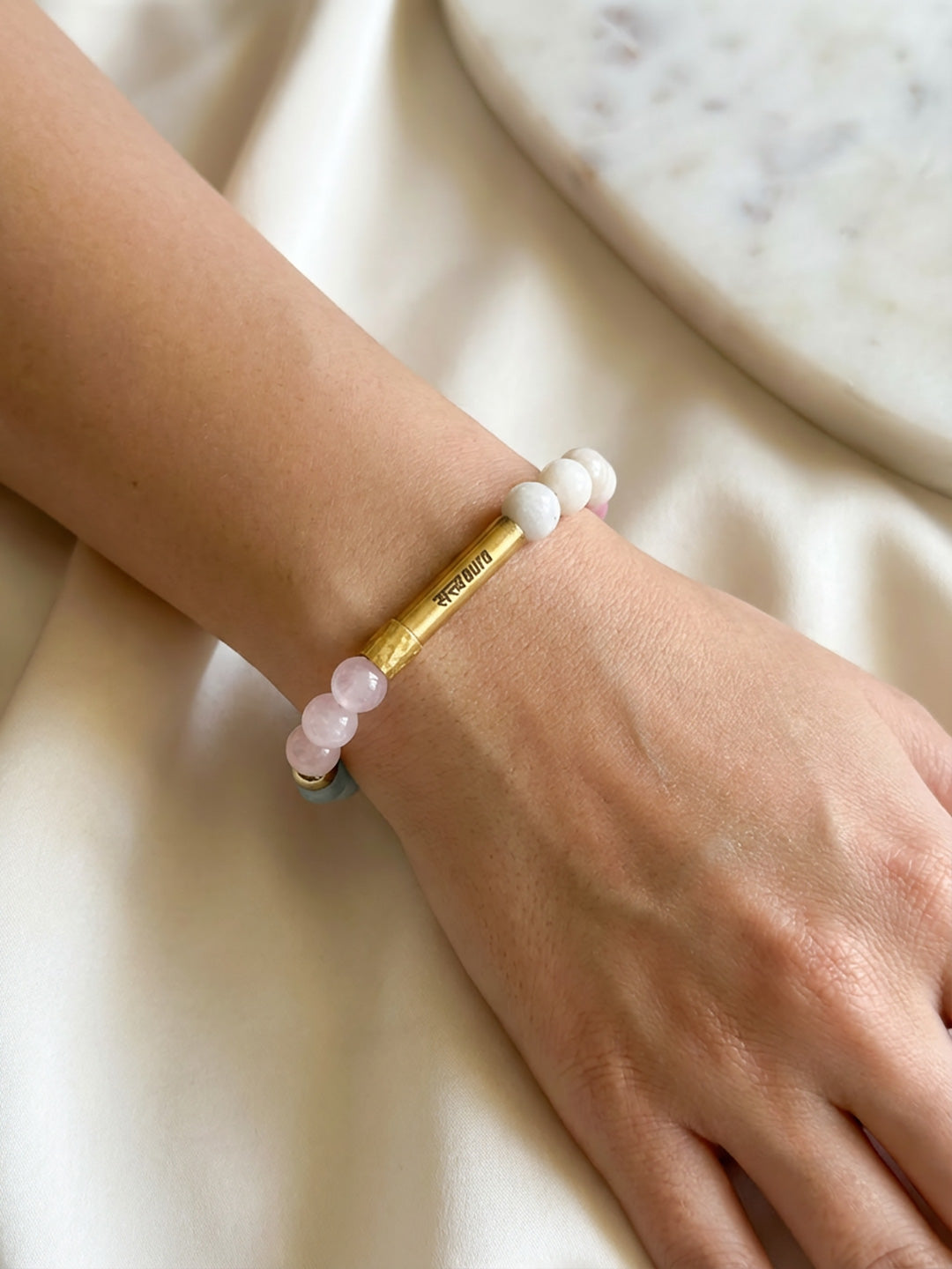 Cancer Crystal Stone Bracelet with Manifestation Lock