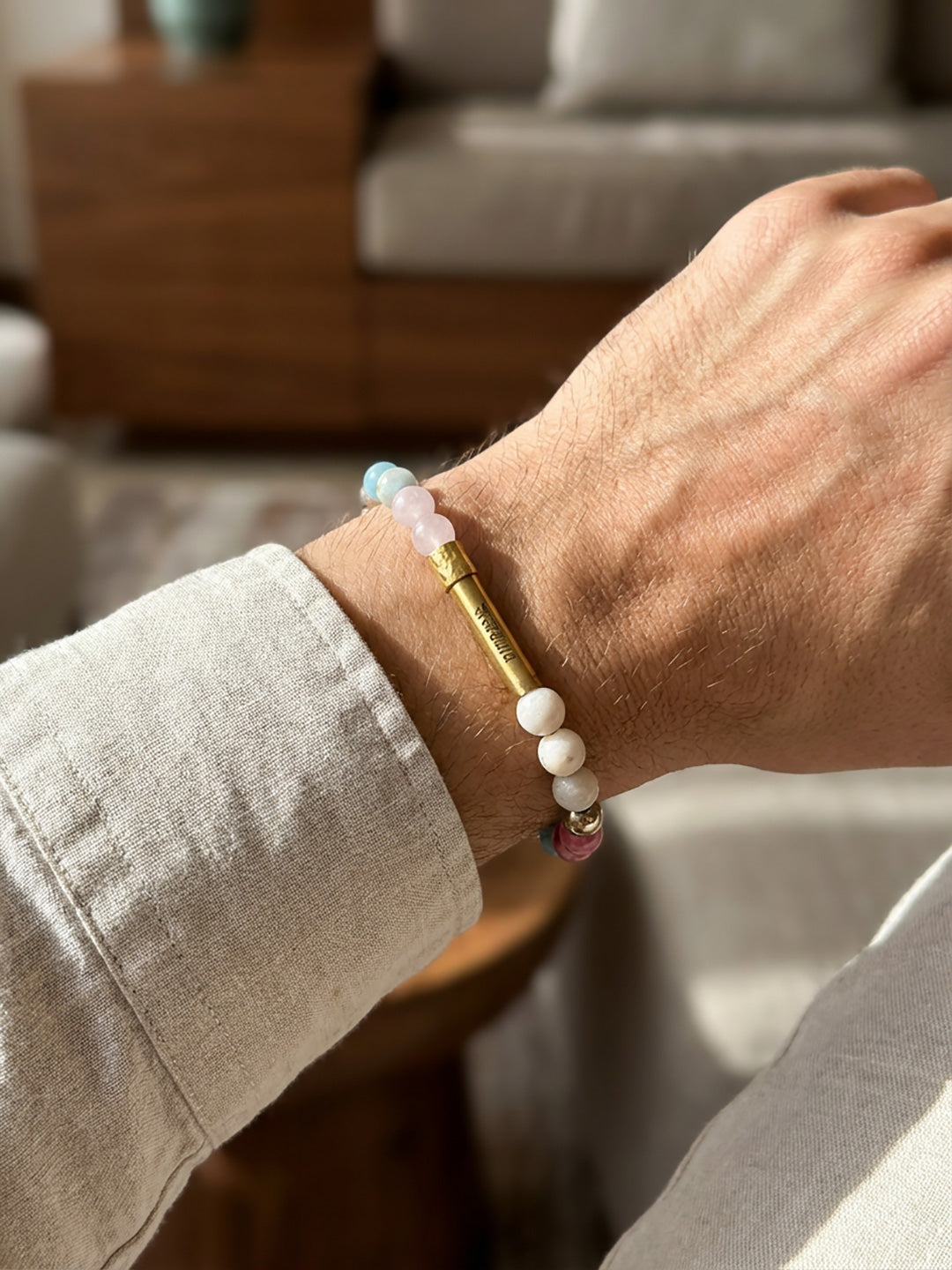 Cancer Crystal Stone Bracelet with Manifestation Lock