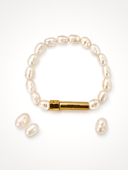 Pearl Bracelet with Manifestation Lock