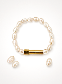 Pearl Bracelet with Manifestation Lock