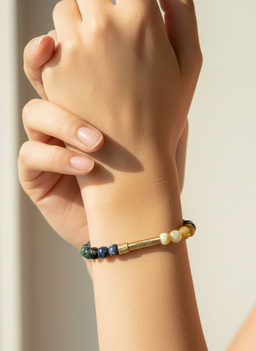 Aquarius Crystal Bracelet with Manifestation Lock