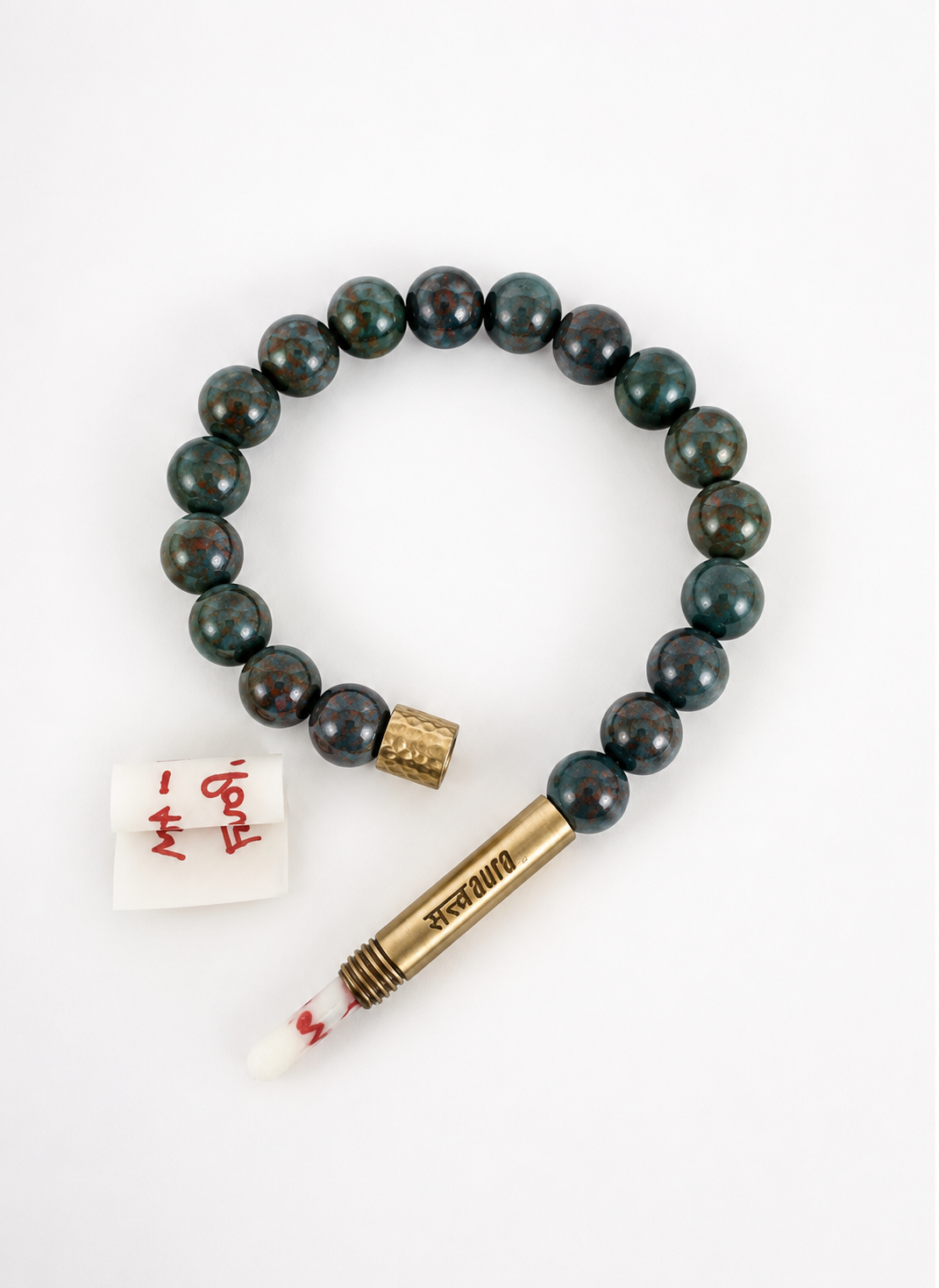 Bloodstone Crystal Bracelet with Manifestation Lock