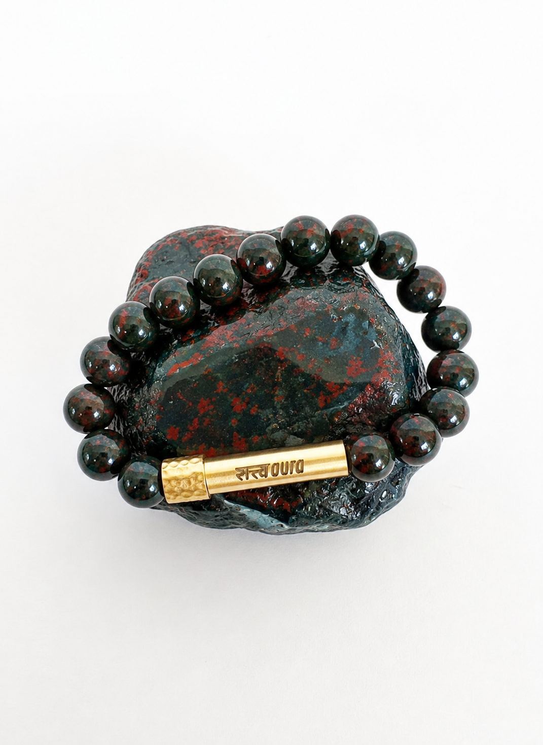 Bloodstone Crystal Bracelet with Manifestation Lock