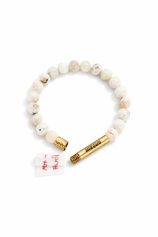Moonstone Crystal Bracelet with Manifestation Lock