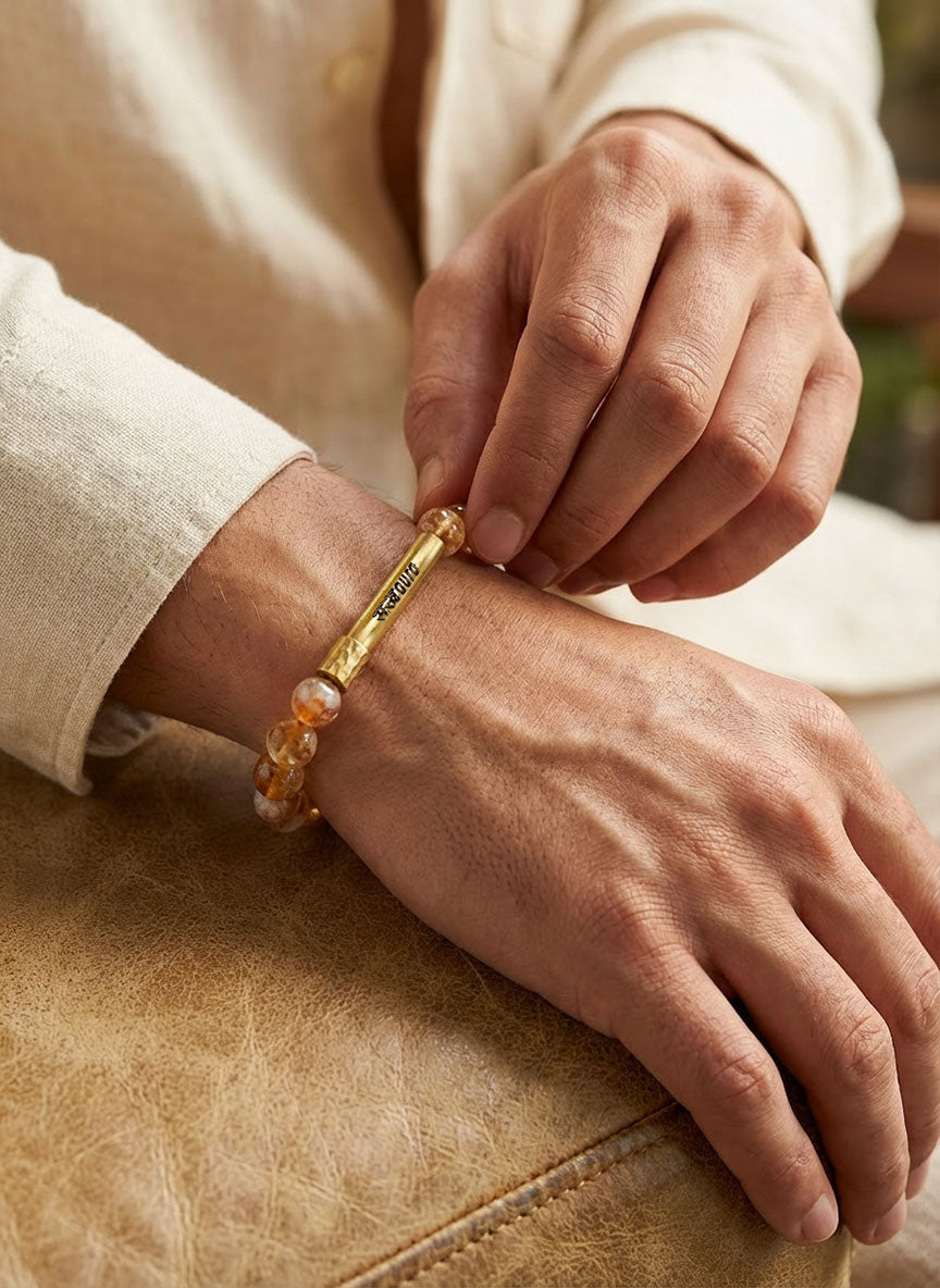 Citrine bead detail