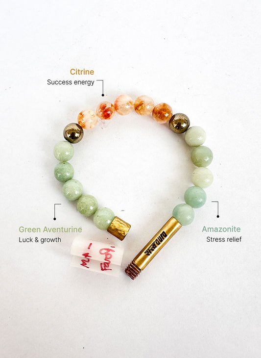 Debt Clear Crystal Bracelet with Manifestation Lock