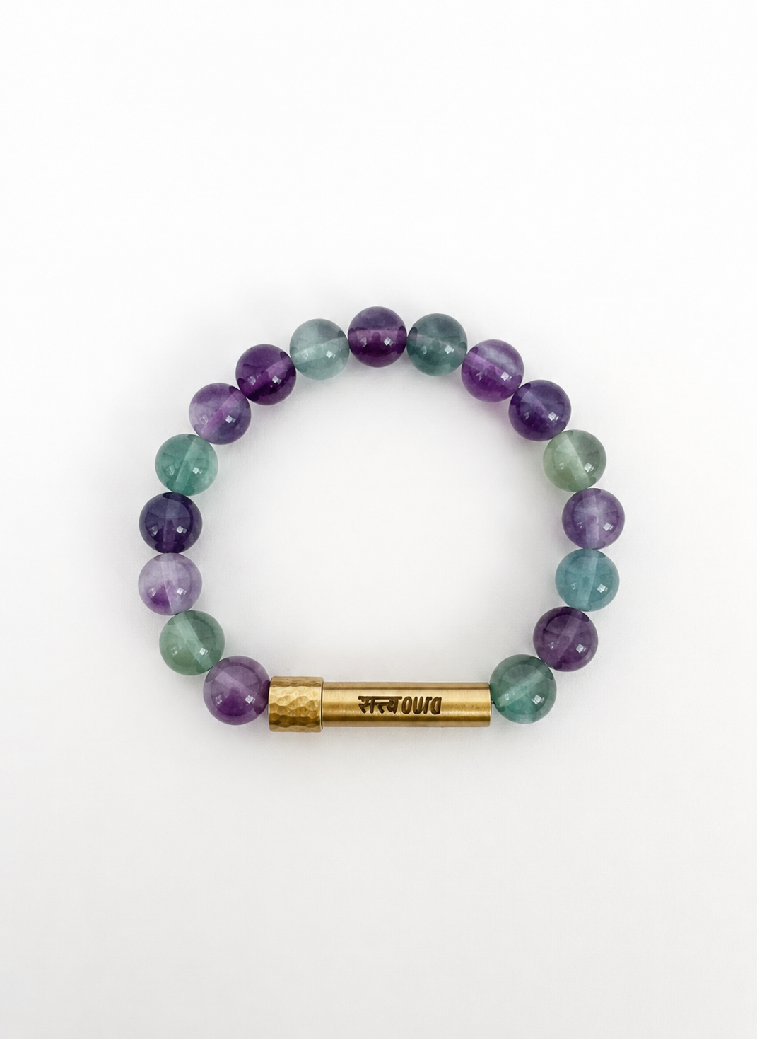 Fluorite Crystal Bracelet with Manifestation Lock