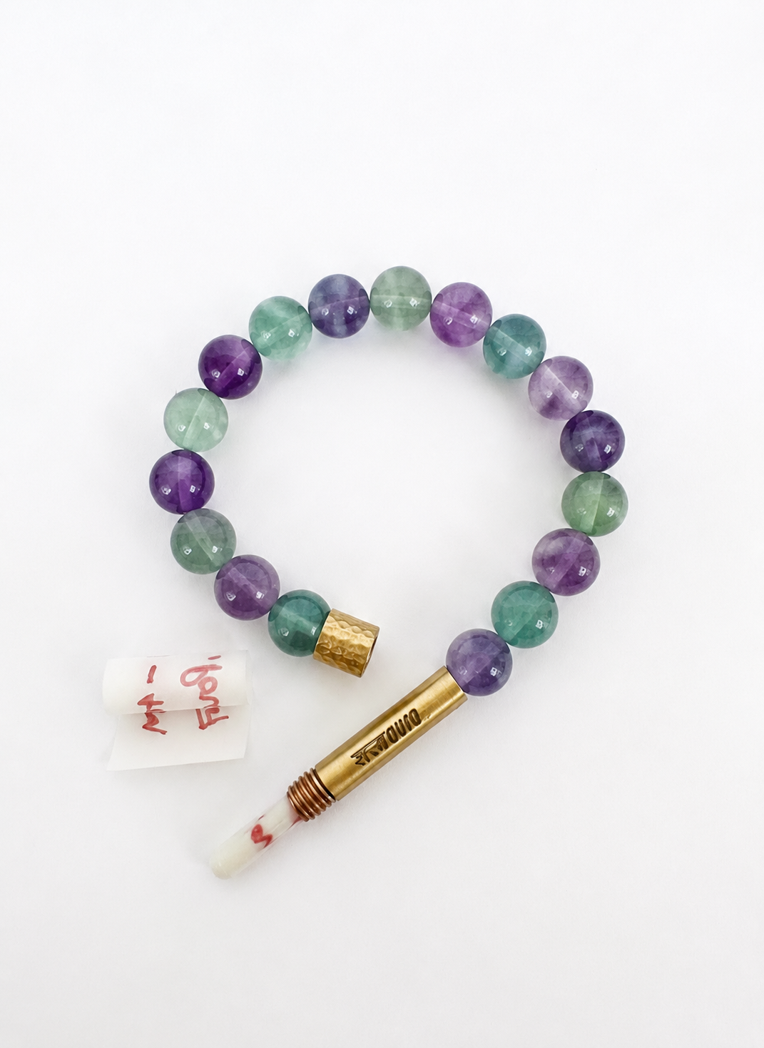 Fluorite Crystal Bracelet with Manifestation Lock