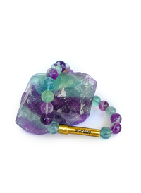Fluorite Crystal Bracelet with Manifestation Lock