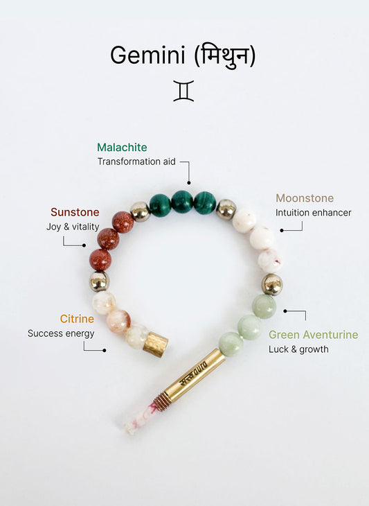 Gemini Crystal Bracelet with Manifestation Lock