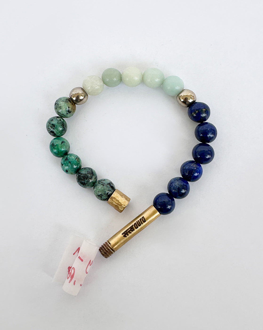 Throat Chakra Crystal Stone Bracelet with Manifestation Lock