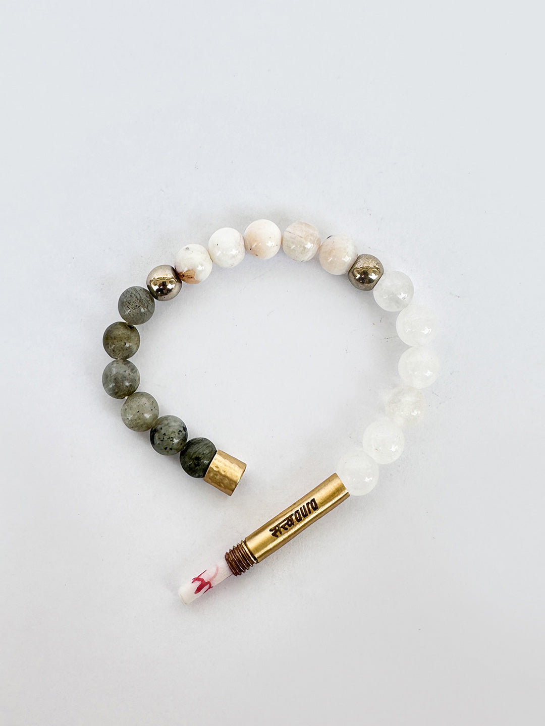 Crown Chakra Crystal Stone Bracelet with Manifestation Lock