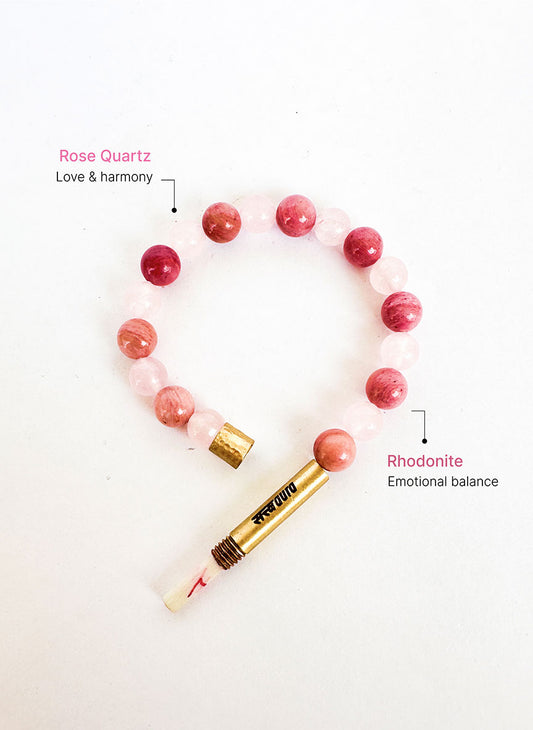 Love Aura Crystal Bracelet with Manifestation Lock
