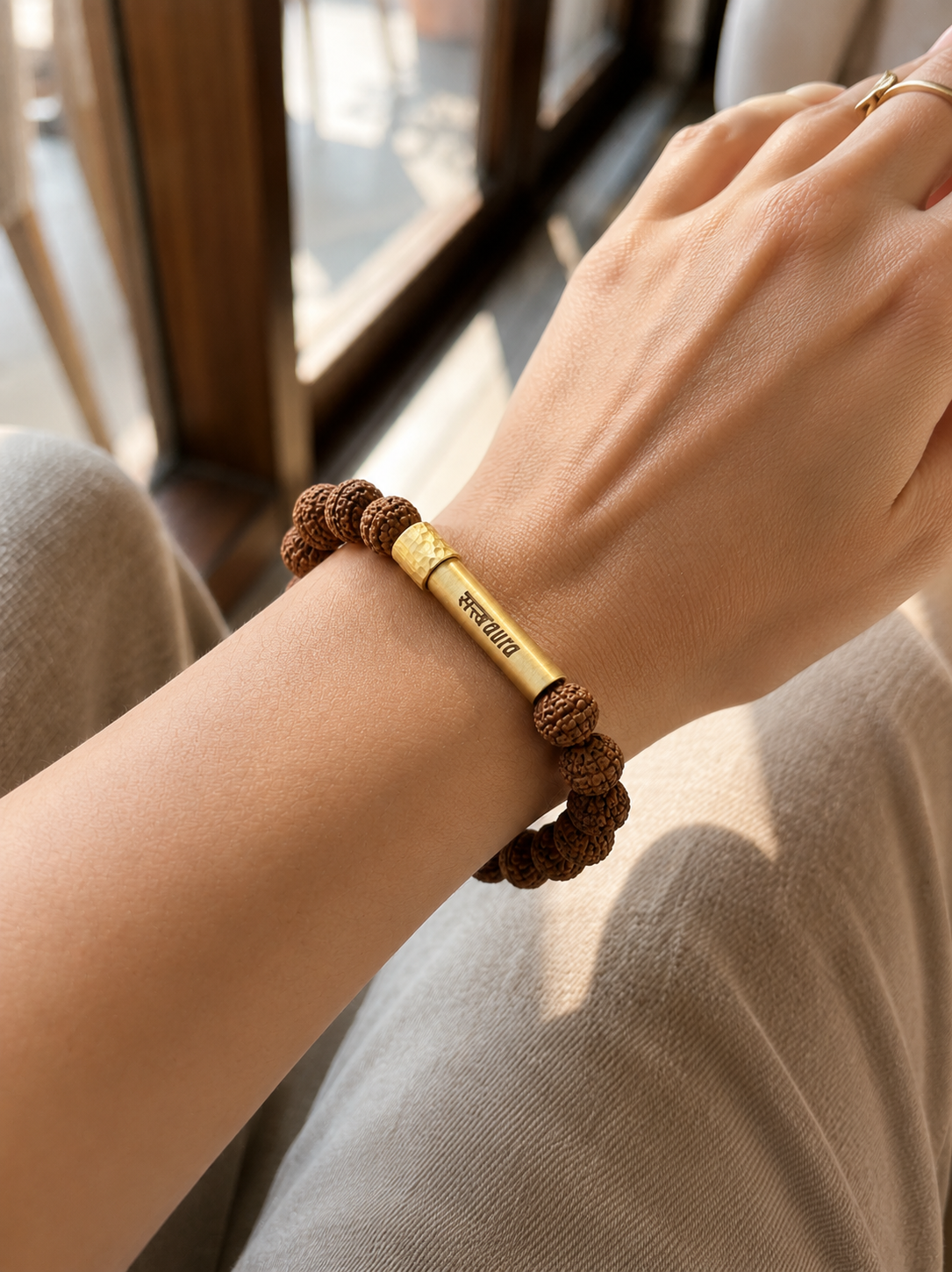 5 Mukhi Rudraksha Bracelet with Manifestation Lock
