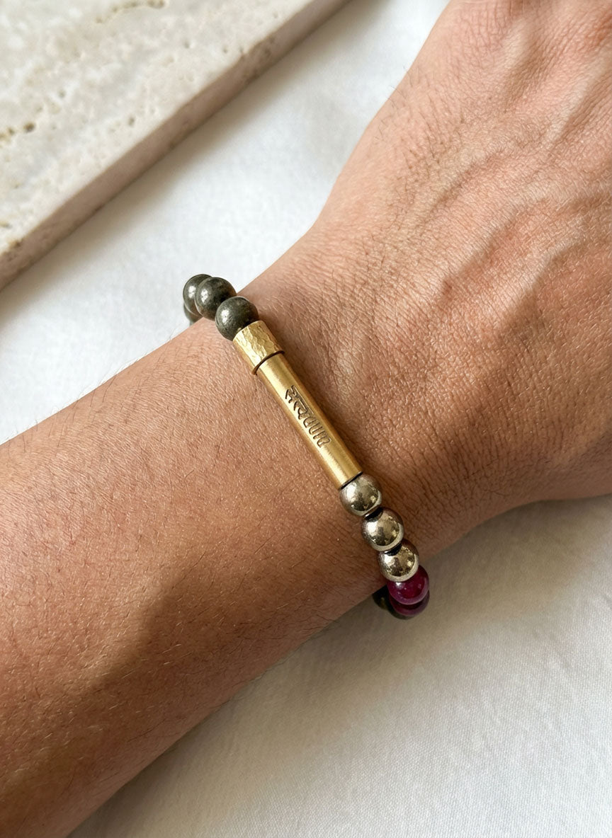 Ruling Number 8 Crystal Bracelet with Manifestation Lock