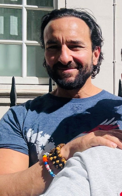Celebrity wearing a crystal bracelet