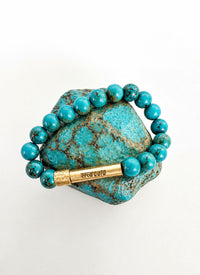 Firoza (Turquoise) Crystal Bracelet with Manifestation Lock