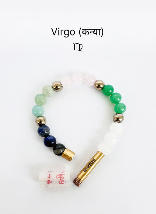 Virgo Crystal Bracelet with Manifestation Lock