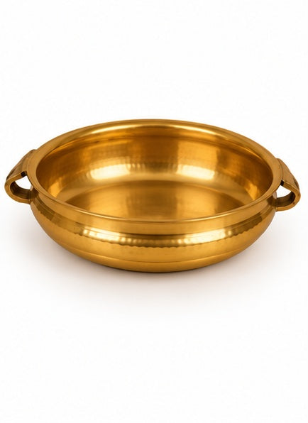 Gold urli with handles, close-up detail