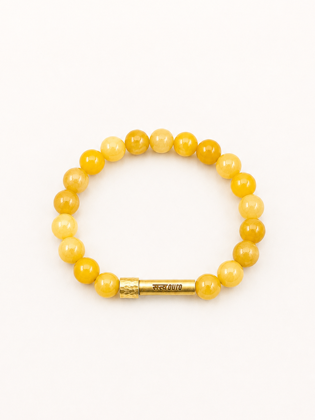 Yellow Aventurine Crystal Bracelet with Manifestation Lock