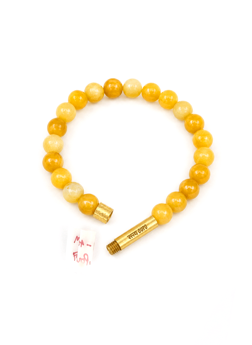 Yellow Aventurine Crystal Bracelet with Manifestation Lock