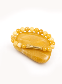 Yellow Aventurine Crystal Bracelet with Manifestation Lock